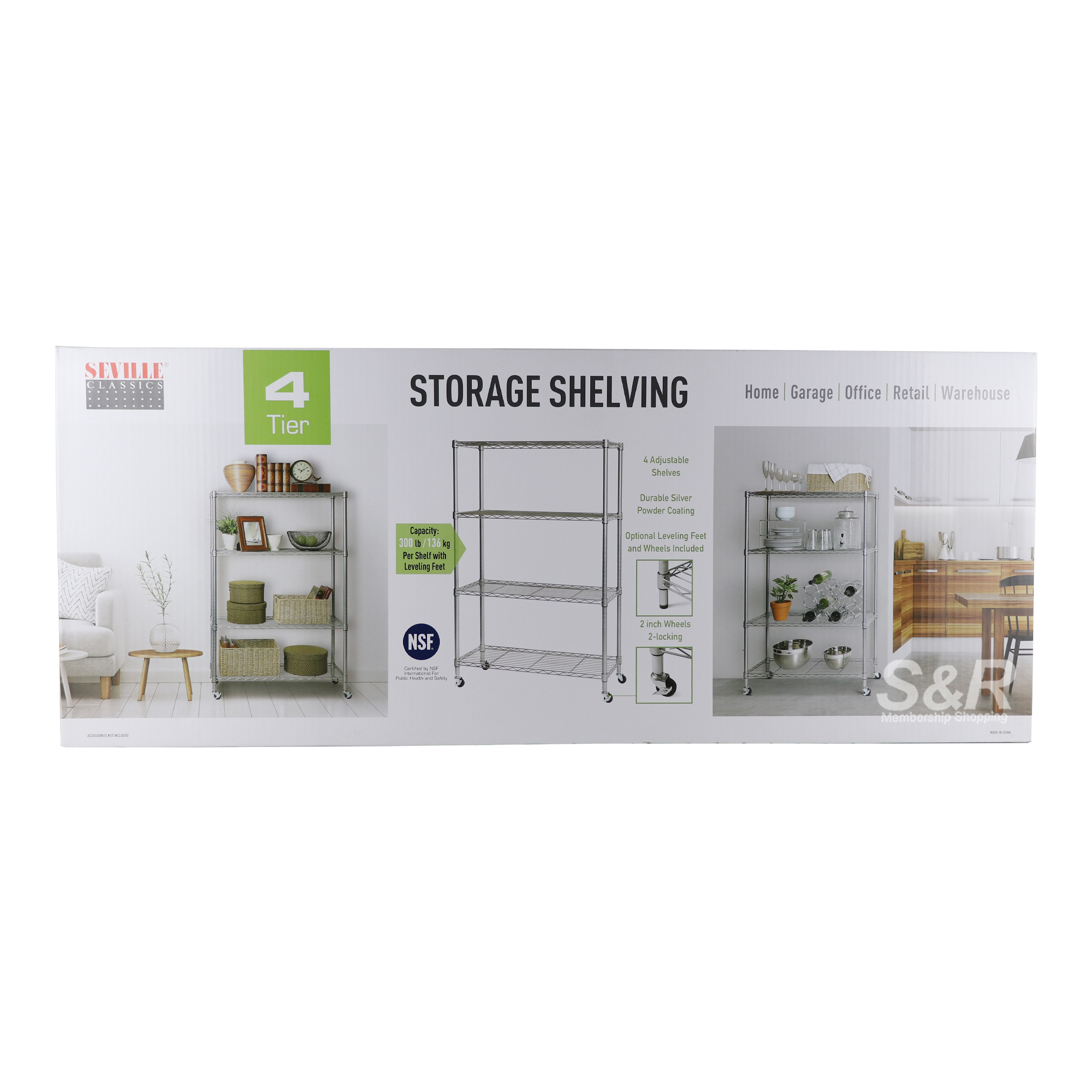 Seville 4-Tier Storage Shelving